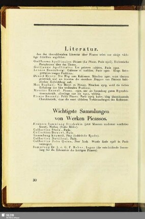 Wichtigste Sammlungen von Werken Picassos