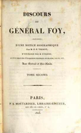 Discours du Général Foy. 2
