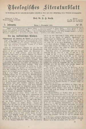 873-878 Die sogenannten makkabäischen Psalmen