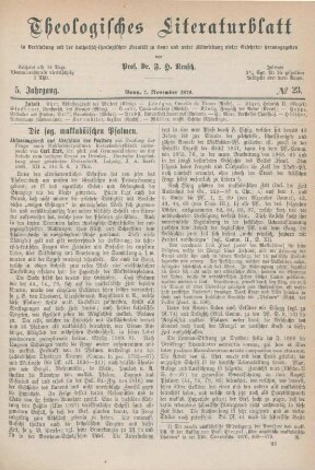 873-878 Die sogenannten makkabäischen Psalmen