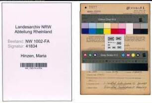 Entnazifizierung Maria Hinzen, geb. 07.02.1892 (Kauffrau)
