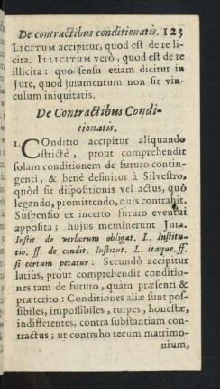 De Contractibus Conditionatis