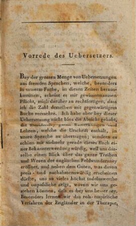Bemerkungen über einige wichtige Gegenstände der Feldwundarzney, und über die Einrichtung und Verwaltung der Lazarethe