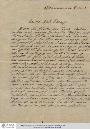 Brief vom 08.11.1903