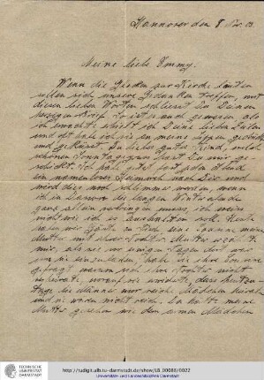 Brief vom 08.11.1903