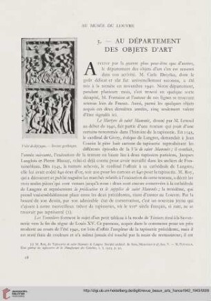 Les récentes acquisitions du Musée du Louvre : au département des objets d'art