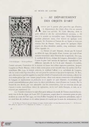 Les récentes acquisitions du Musée du Louvre : au département des objets d'art