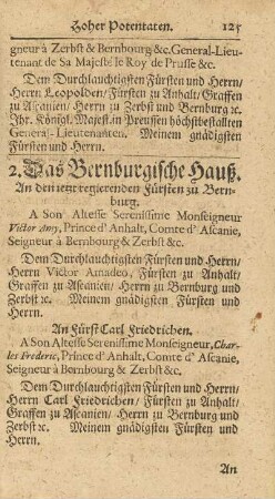 2. Das Bernburgische Hauß
