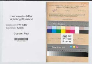 Entnazifizierung Paul Guester, geb. 28.10.1893 (Angest.)