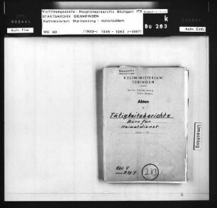 Geschäftsberichte des Büros für Heimatdienst