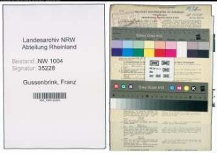 Entnazifizierung Franz Gussenbrink , geb. 10.02.1908 (Elektriker)