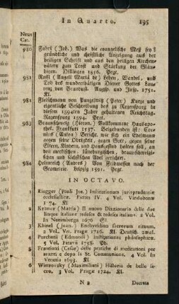 195-285, In Octavo