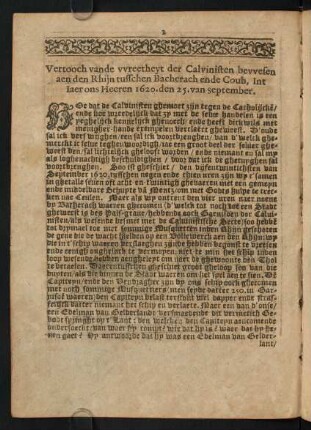 2-8, Vertooch Vande wreetheyt der Calvinisten ...