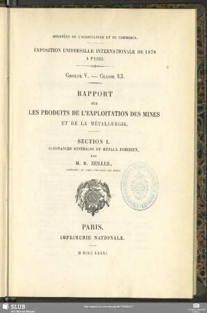 1: Substances minérales et métaux précieux
