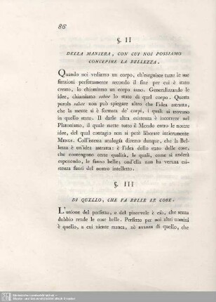 §. III. Di Quello, Che Fa Belle Le Cose.