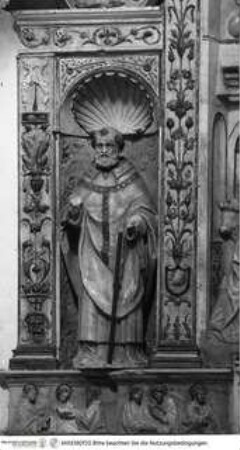 Retabel mit der Anbetung des Kindes und Heiligen, Der heilige Nikolaus
