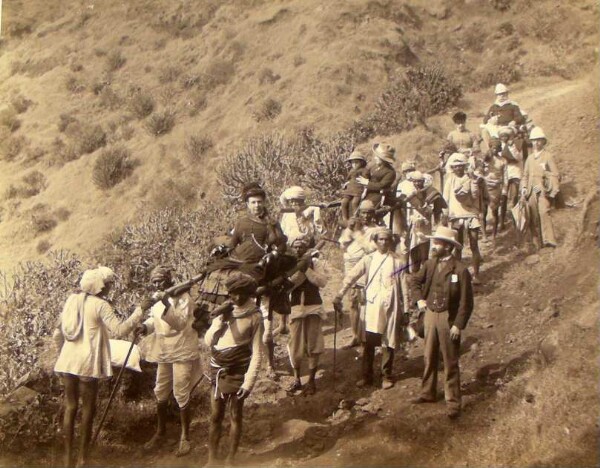 A mountain tour near Khandalla, Bombay