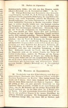 VII. Medicin im Allgemeinen.