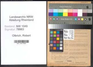 Entnazifizierung Robert Olbrich , geb. 03.08.1893 (Beamter)