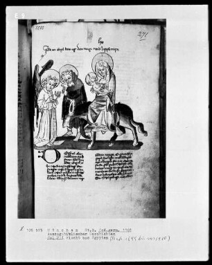 Auszug biblischer Geschichten — Flucht aus Ägypten, Folio 271recto