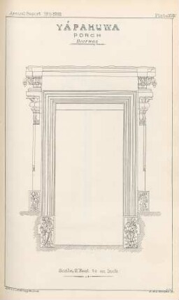 Plate XVIII. Yápahuwa. Porch. Doorway