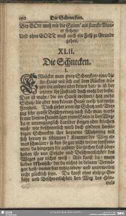 XLII. Die Schnecken