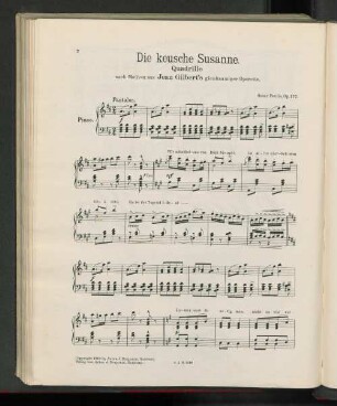 Die keusche Susanne. Quadrille.