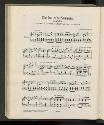 Die keusche Susanne. Quadrille.