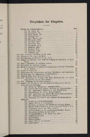 175-176, Verzeichnis der Eingaben