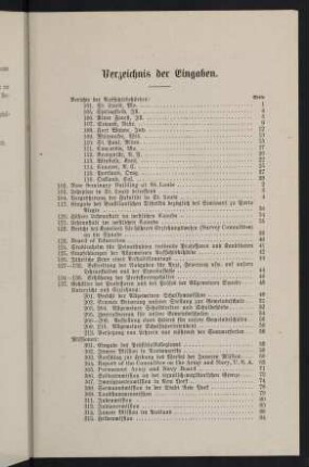 175-176, Verzeichnis der Eingaben