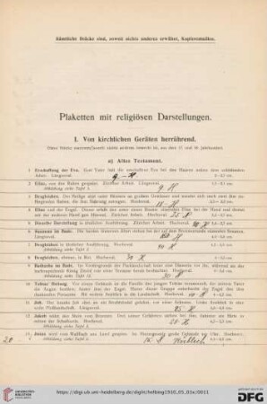Plaketten mit religiösen Darstellungen (Nr. 1-903)
