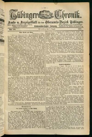 9. August (Nro. 183) - 14. August (Nro. 188)
