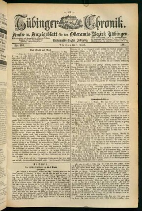 9. August (Nro. 183) - 14. August (Nro. 188)