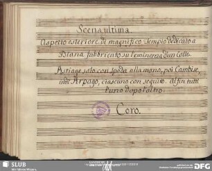 Scena ultima: Coro: Le tue selve in abbandono