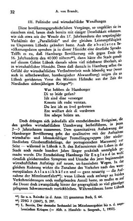 III. Politische und wirtschaftliche Wandlungen