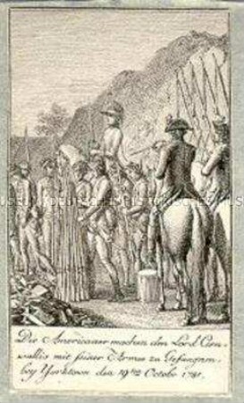 Sprengel's Nordamerikanische Revolution (1764-1783), 12 Blatt - Die Amerikaner ... Lord Cornwallis ...