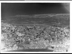 Durchstich Eltmann. Blick auf die Stadt Eltmann.