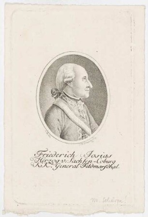 Bildnis des Friederich Josias v. Sachsen-Coburg
