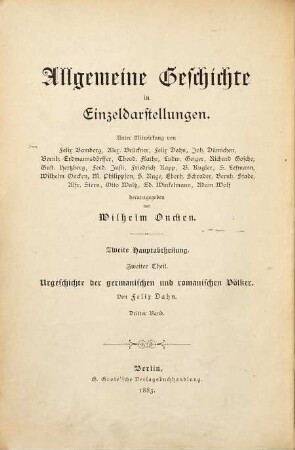 Urgeschichte der germanischen und romanischen Völker, 3