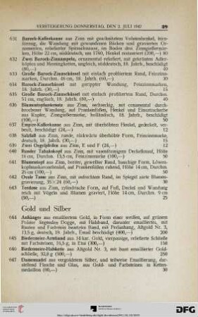Gold und Silber (Nr. 644-686)