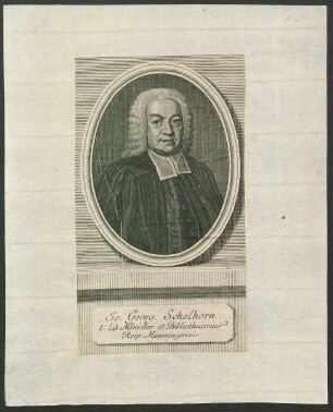 Joh. Georg. Schelhorn v.D. Minister et Bibliothecarius Reip. Memmingensis