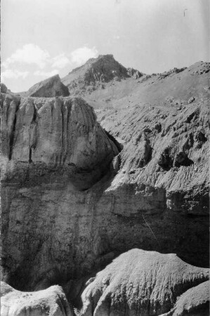 Indien. Kashmir. Ladakh. Unteres Hangru Tal. Moräne und Seetone