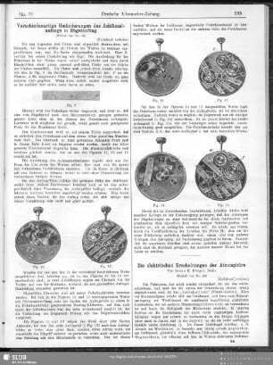 Die elektrischen Erscheinungen der Atmosphäre (Schluß von No. 20)