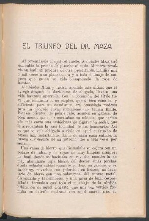 El triunfo del Dr. Maza
