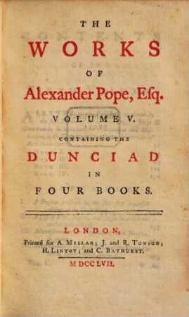 The Works of Alexander Pope. 5