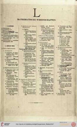 L: Mathematische Wissenschaften