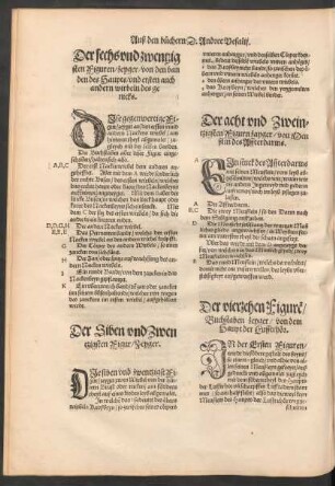 Der vierzehen Figuren/ Buchstaben Zeyger/ von dem Haupt der Lufftrhör.