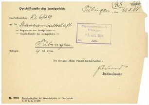 Gnadensachen; Entschädigungen - Blatt 965-977
