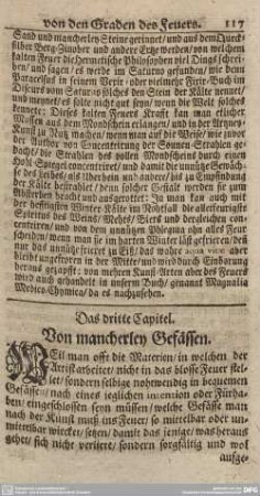 Das dritte Capitel. Von mancherley Gefässen.