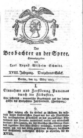 13. Stueck, 29. Maerz 1819
